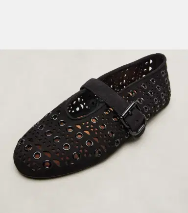 Alaïa Alaïa Vienne embellished suede ballet flats | Thumbnail 4 Alaïa Alaïa Vienne embellished suede ballet flats | Thumbnail 4