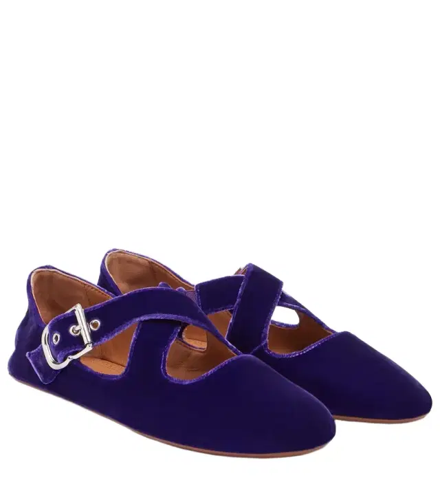 Alaia Alaïa Velvet ballet flats