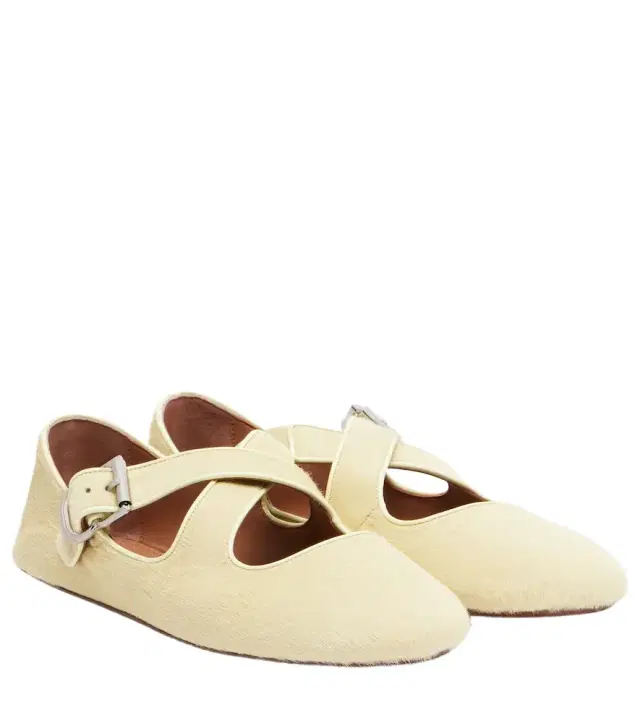 Alaia Alaïa Calf hair ballet flats