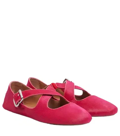 Alaïa Alaïa Calf hair ballet flats | Thumbnail 1