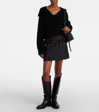 Plan C Sequined wool-blend miniskirt | Thumbnail 2