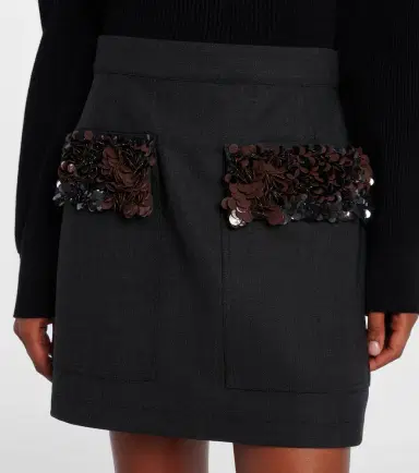 Plan C Sequined wool-blend miniskirt | Thumbnail 3