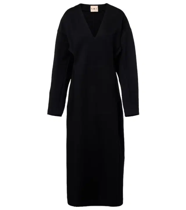 Plan C Cotton-blend midi dress