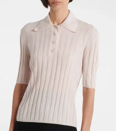 Plan C Ribbed-knit wool polo shirt | Thumbnail 3
