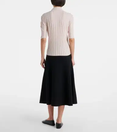Plan C Ribbed-knit wool polo shirt | Thumbnail 5