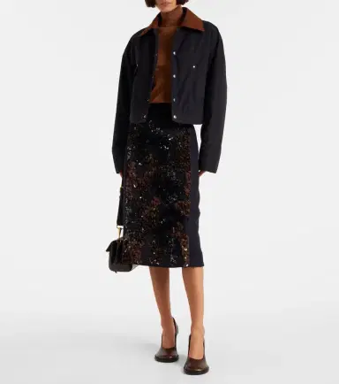 Plan C Sequined wool-blend midi skirt | Thumbnail 2