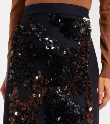 Plan C Sequined wool-blend midi skirt | Thumbnail 3