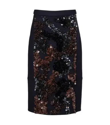 Plan C Sequined wool-blend midi skirt | Thumbnail 1