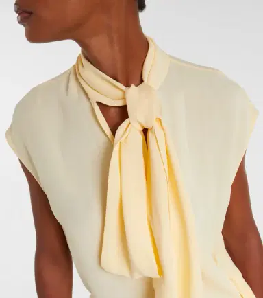 Plan C Asymmetric tie-neck blouse | Thumbnail 5