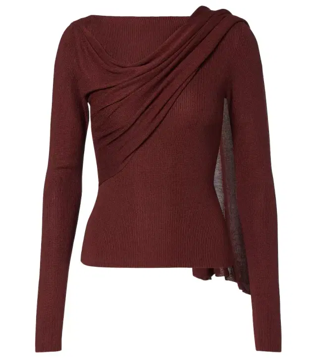 Aya Muse Draped silk-blend top