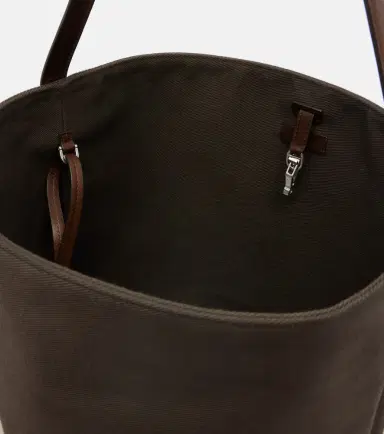 The Row N/S Park Large canvas and leather tote bag | Thumbnail 2 The Row N/S Park Large canvas and leather tote bag | Thumbnail 2