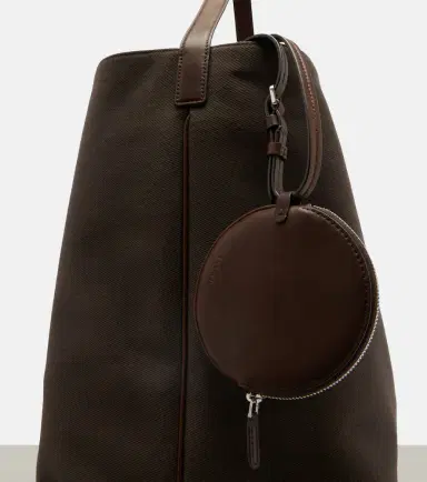 The Row N/S Park Large canvas and leather tote bag | Thumbnail 3 The Row N/S Park Large canvas and leather tote bag | Thumbnail 3