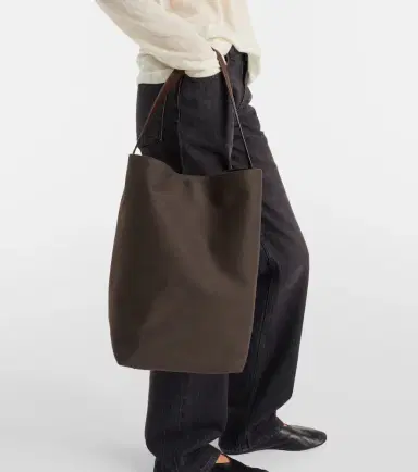 The Row N/S Park Large canvas and leather tote bag | Thumbnail 6 The Row N/S Park Large canvas and leather tote bag | Thumbnail 6
