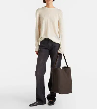 The Row N/S Park Large canvas and leather tote bag | Thumbnail 7 The Row N/S Park Large canvas and leather tote bag | Thumbnail 7