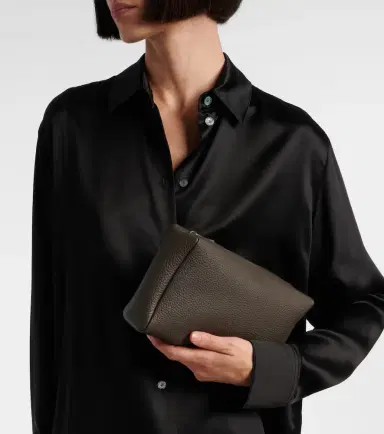 The Row Squared Compact leather clutch | Thumbnail 6