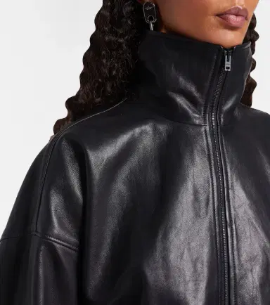 Acne Studios Logo leather jacket | Thumbnail 6 Acne Studios Logo leather jacket | Thumbnail 6
