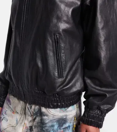 Acne Studios Logo leather jacket | Thumbnail 7 Acne Studios Logo leather jacket | Thumbnail 7