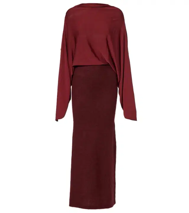Aya Muse Pine caped maxi dress
