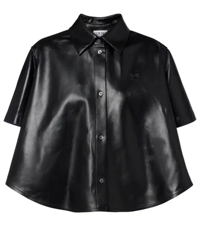 Loewe Anagram leather bowling shirt