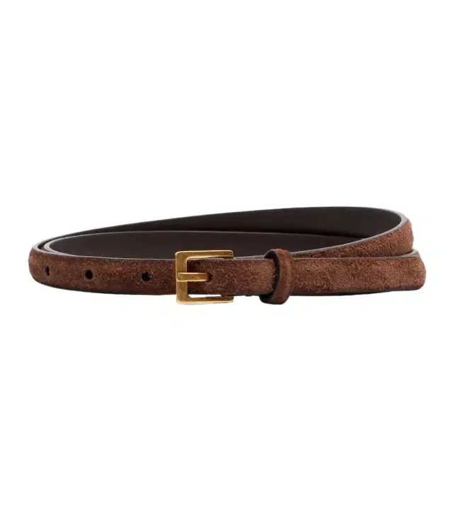 The Row City suede belt