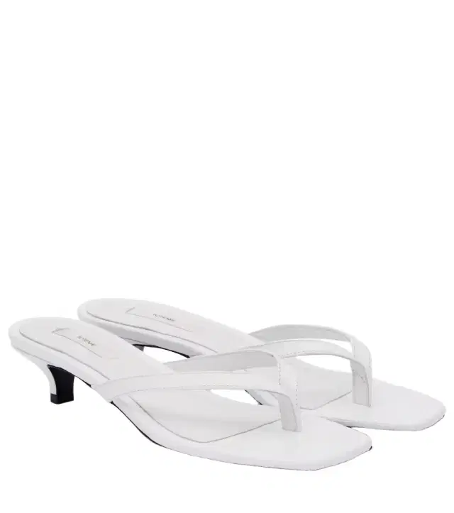 Toteme Croc-effect leather thong sandals