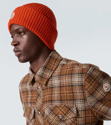 Moncler Logo wool and cashmere beanie | Thumbnail 3