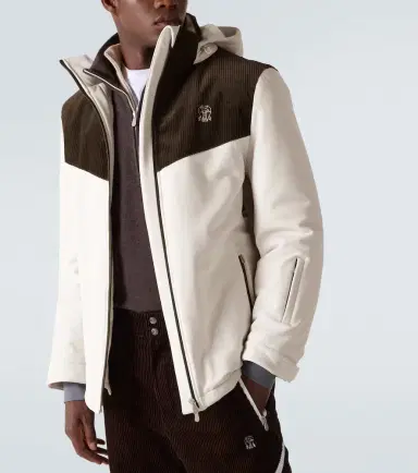 Brunello Cucinelli Corduroy-paneled ski jacket | Thumbnail 4