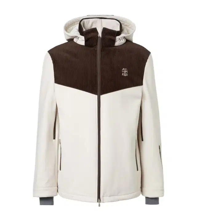 Brunello Cucinelli Corduroy-paneled ski jacket
