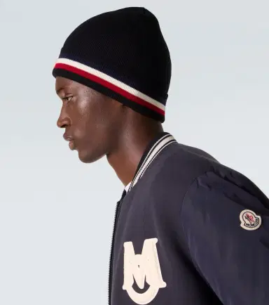 Moncler Logo virgin wool beanie | Thumbnail 3