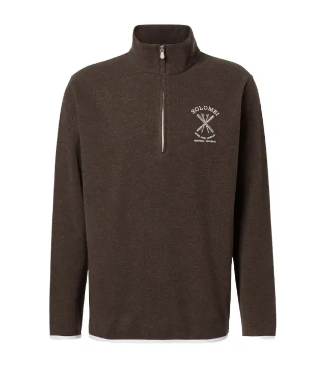 Brunello Cucinelli Cashmere-blend half-zip sweater