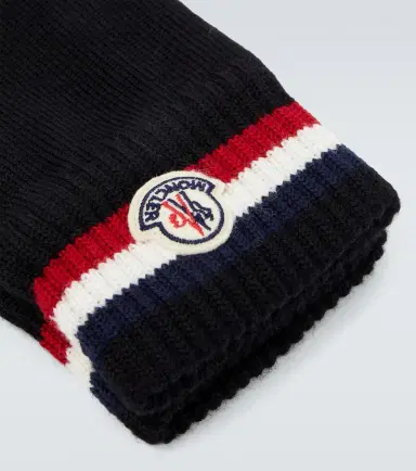Moncler Logo virgin wool gloves | Thumbnail 2