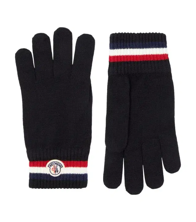 Logo virgin wool gloves