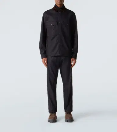 Moncler Corduroy-trimmed denim shirt jacket | Thumbnail 6 Moncler Corduroy-trimmed denim shirt jacket | Thumbnail 6