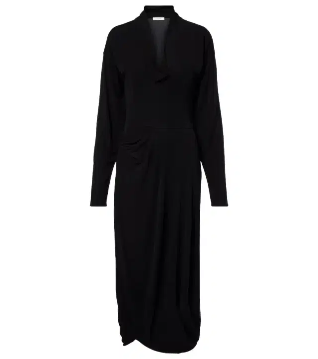 Lemaire Draped crêpe jersey maxi dress