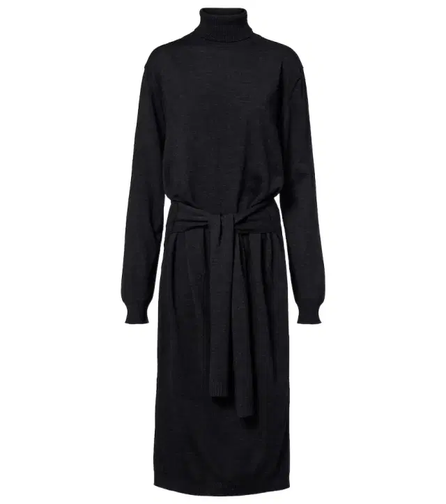 Lemaire Turtleneck wool-blend midi dress