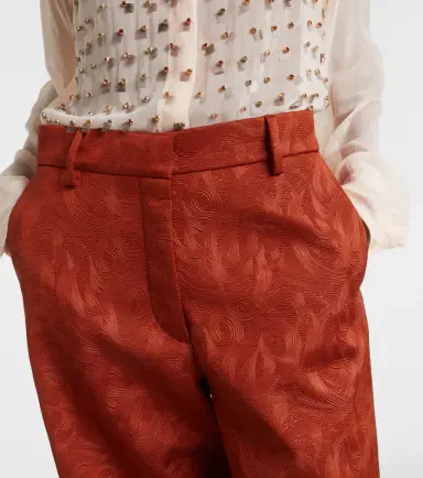 Dries Van Noten Jacquard straight pants | Thumbnail 2