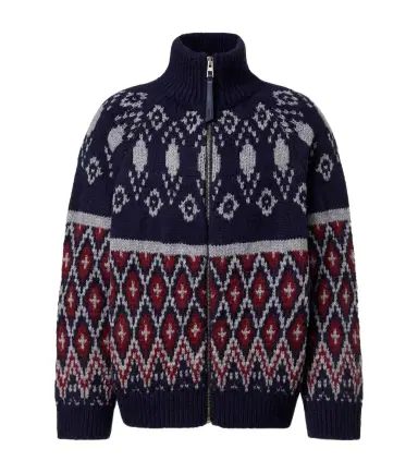 Loewe Wool jacquard zip-up sweater | Thumbnail 1 Loewe Wool jacquard zip-up sweater | Thumbnail 1