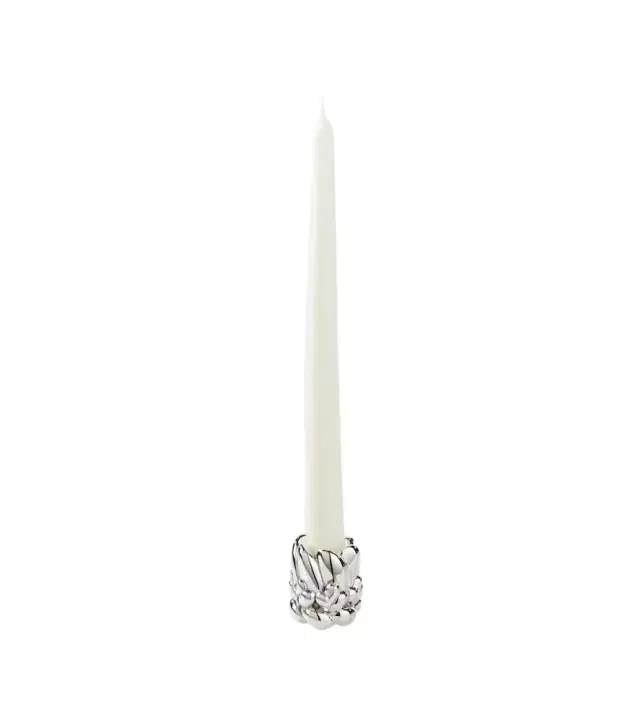 Christofle Babylone silver-plated candle holder