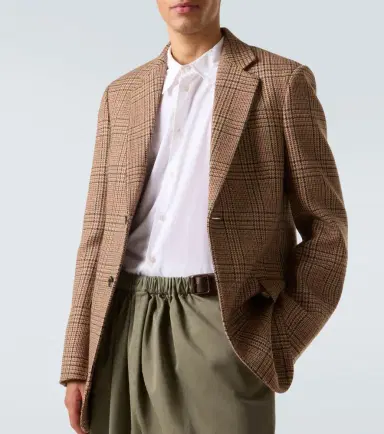 Loewe Prince of Wales check wool blazer | Thumbnail 4