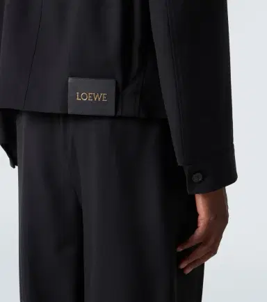 Loewe Belted leather-trimmed wool blouson | Thumbnail 2 Loewe Belted leather-trimmed wool blouson | Thumbnail 2