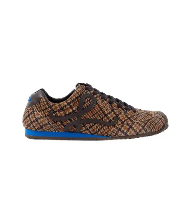 Loewe Ballet Runner 2.0 checked suede sneakers