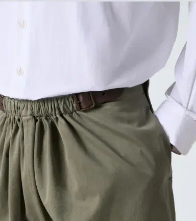 Loewe Belted cotton satin straight pants | Thumbnail 5