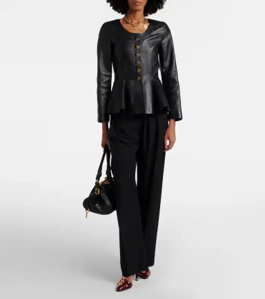 Chloé Chloé Peplum leather jacket | Thumbnail 3 Chloé Chloé Peplum leather jacket | Thumbnail 3