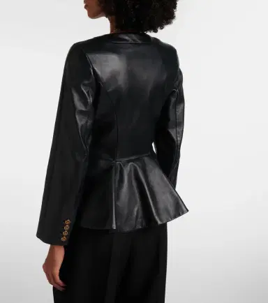 Chloé Chloé Peplum leather jacket | Thumbnail 4 Chloé Chloé Peplum leather jacket | Thumbnail 4