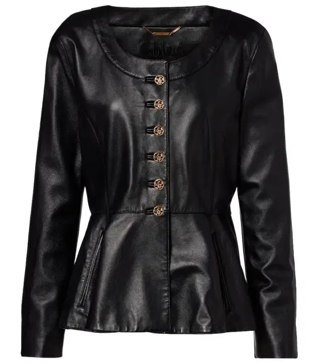 Chloe Chloé Peplum leather jacket