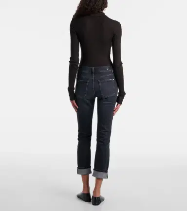 7 For All Mankind Mid-rise cropped skinny jeans | Thumbnail 3