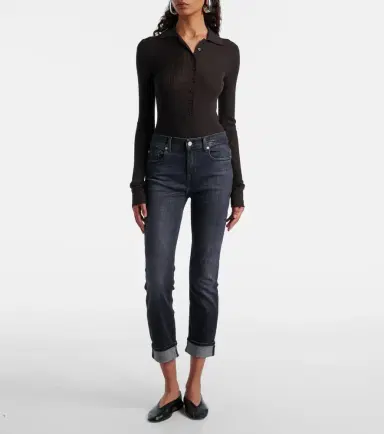 7 For All Mankind Mid-rise cropped skinny jeans | Thumbnail 4