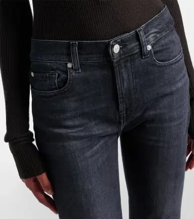 7 For All Mankind Mid-rise cropped skinny jeans | Thumbnail 7