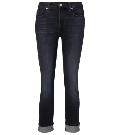 7 For All Mankind Mid-rise cropped skinny jeans | Thumbnail 1