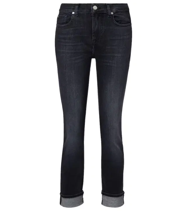 7 For All Mankind Mid-rise cropped skinny jeans